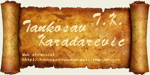 Tankosav Karadarević vizit kartica
